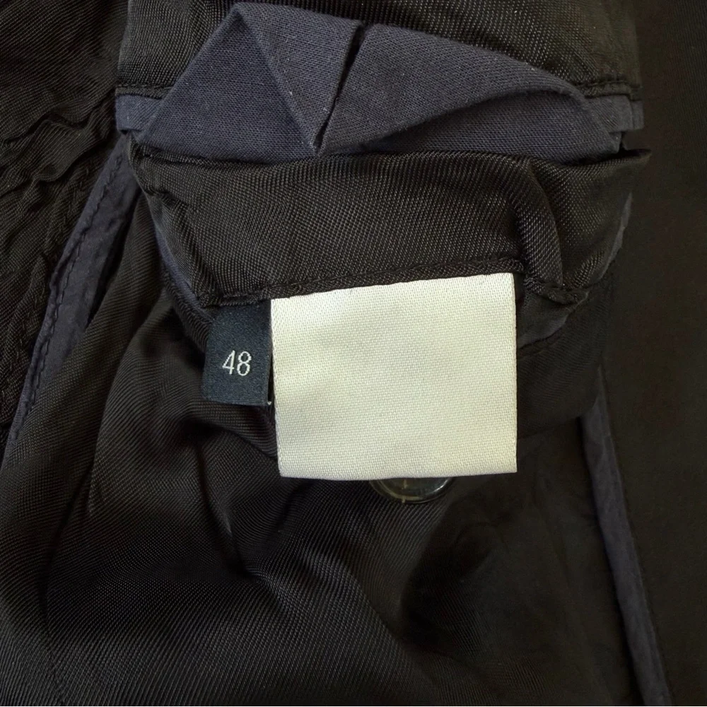 Cerruti 1881 Men Black Nylon Jacket Coat Button Pockets Outwear VTG
